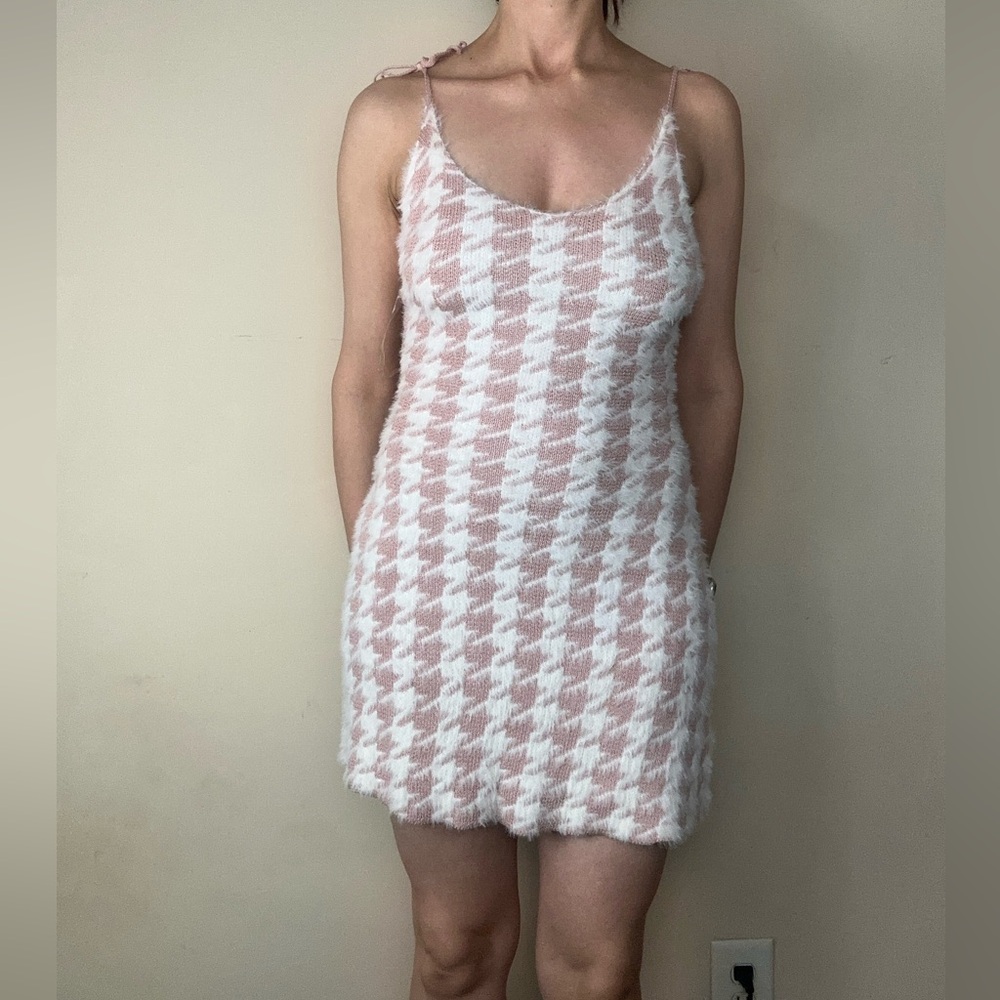 NWT Urban Outfitters Houndstooth fuzzy Dress